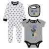 Derby County 3 Piece Layette Set - White/Black - Baby