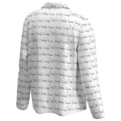 Derby County Christmas Button Through Pyjamas - Snow White - Mens