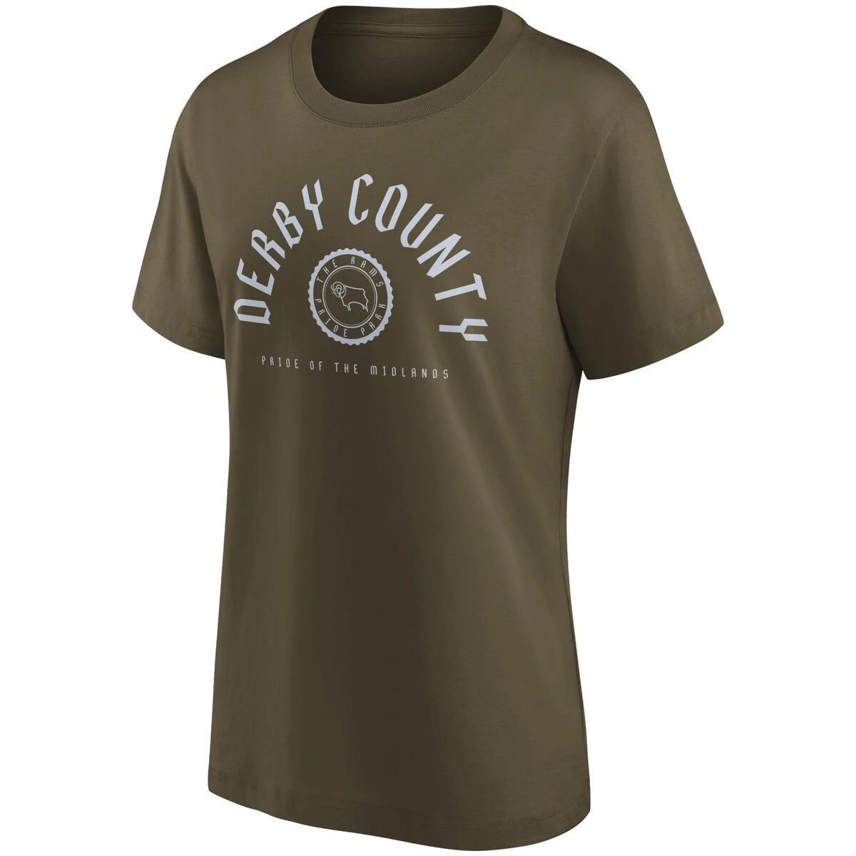 Derby County College Stamp T-Shirt - Khaki - Womens 3 Derby County College Stamp T-Shirt - Khaki - Womens - Image 3