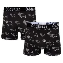 Derby County Crest Boxers - Black - Kids