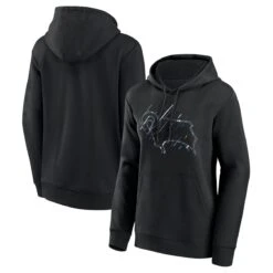 Derby County Etch Logo Graphic Hoodie - Black - Womens