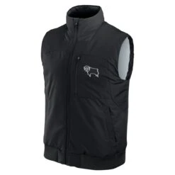 Derby County FanTech Padded Gilet - Black - Mens