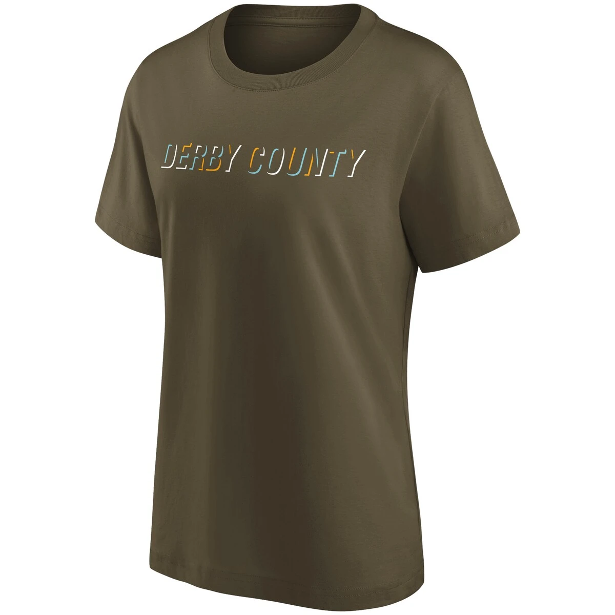 Derby County Hundreds Graphic T-Shirt - Khaki - Womens 1 Derby County Hundreds Graphic T-Shirt - Khaki - Womens