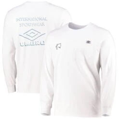 Derby County Large Logo Long Sleeve Pocket T-Shirt