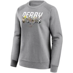 Derby County Looney Tunes Multi Character Graphic Crew Sweatshirt - Grey - Womens