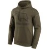 Derby County Mono Logo Graphic Hoodie - Khaki - Mens