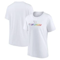 Derby County Pride Splatter Graphic T-Shirt - White - Womens