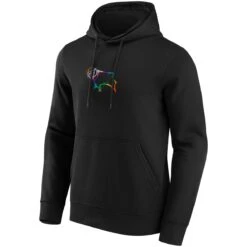 Derby County Pride Splatter Logo Graphic Hoodie - Black - Unisex