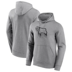 Derby County Ripple Graphic Hoodie - Sports Grey - Mens
