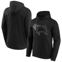 Derby County Shatter Graphic Hoodie -Black - Mens