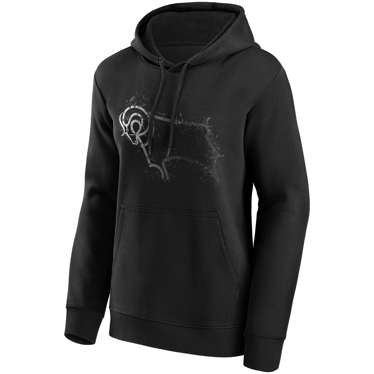 Derby County Splatter Graphic Hoodie - Black - Womens 3 Derby County Splatter Graphic Hoodie - Black - Womens - Image 3