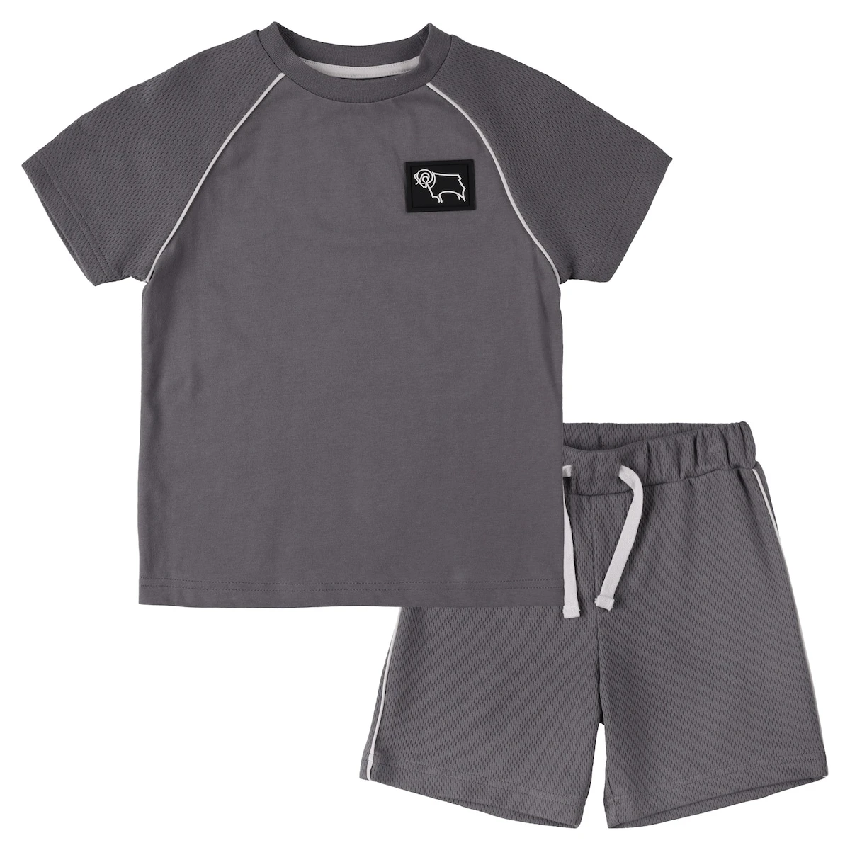 Derby County Sports Short Pyjamas - Grey - Boys 2 Derby County Sports Short Pyjamas - Grey - Boys - Image 2