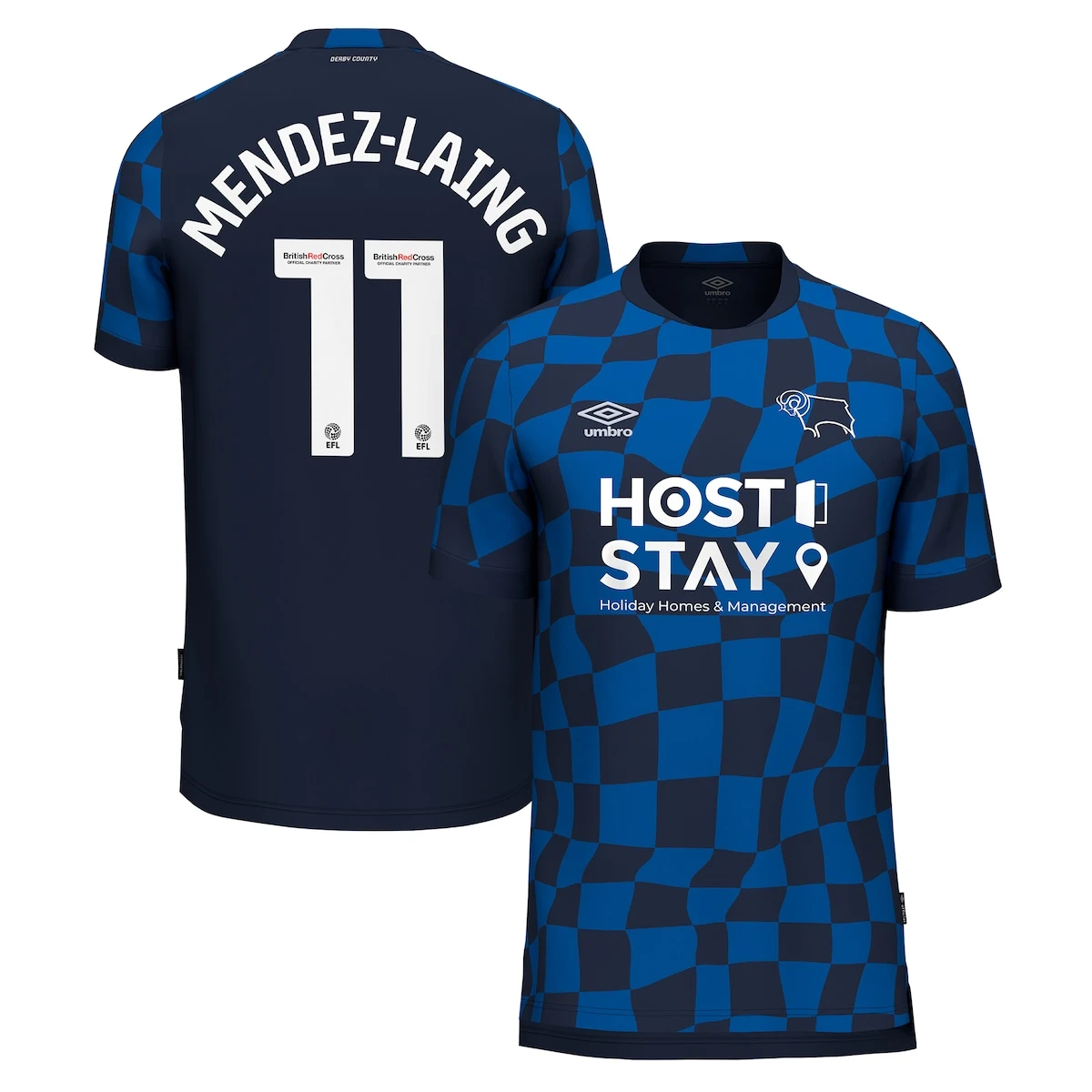 Derby County Umbro Away Shirt 2023-24 - Kids - Nathaniel Mendez-Laing 11 2 Derby County Umbro Away Shirt 2023-24 - Kids - Nathaniel Mendez-Laing 11 - Image 2