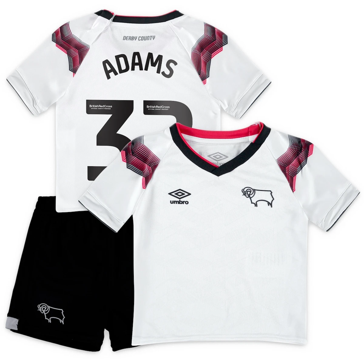 Derby County Umbro Home Infants Kit 2023-24 - Ebou Adams 32 2 Derby County Umbro Home Infants Kit 2023-24 - Ebou Adams 32 - Image 2