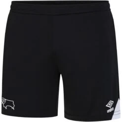 Derby County Umbro Training Shorts - Black - Kids