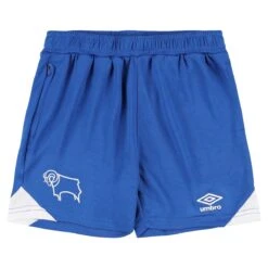 Derby County Umbro Training Shorts - Blue - Kids