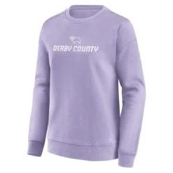Derby County Wordmark Logo Graphic Oversized Crew Sweatshirt - Purple - Womens -StrikerWear Store derby county wordmark logo graphic oversized crew sweatshirt purple womens ss5 p 200328896pv 2u b4g8zogtcdrkwu4b9tasv y6yjnpdud3xjmsm5s0eo