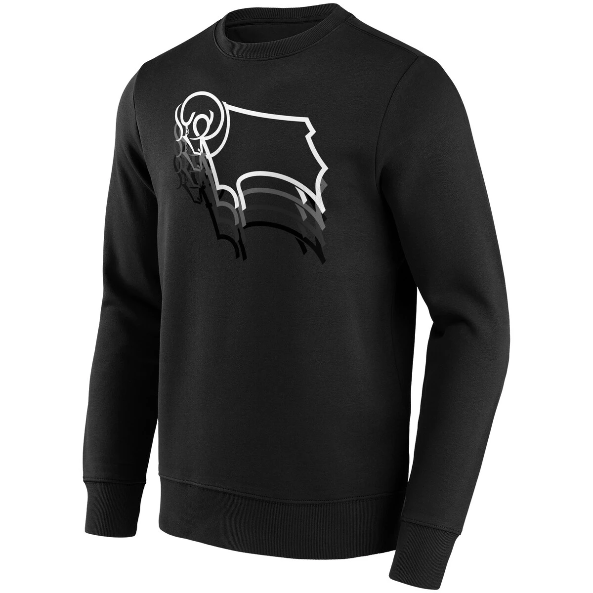 Derby County Ripple Graphic Crew Sweatshirt - Black - Mens 3 Derby County Ripple Graphic Crew Sweatshirt - Black - Mens - Image 3